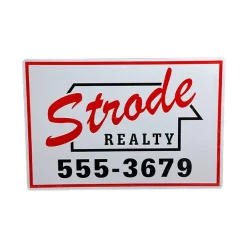 Trick Or Treat Studios Halloween: Strode Realty Metal Sign