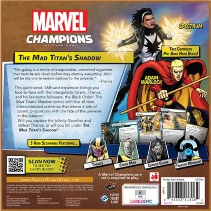 FANTASY FLIGHT GAMES Marvel LCG Champions The Mad Titan's Shadow Exp. 3 FANTASY FLIGHT GAMES Marvel LCG Champions The Mad Titan's Shadow Exp. - Afbeelding 3