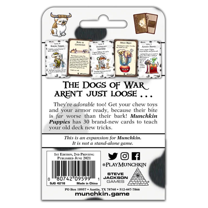 STEVE JACKSON GAMES Munchkin Puppies 2 STEVE JACKSON GAMES Munchkin Puppies - Afbeelding 2